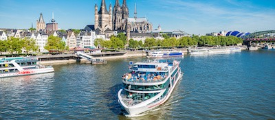 1.5-stuendige Bootsfahrt auf dem Rhein in Koeln Produktbild 400x175